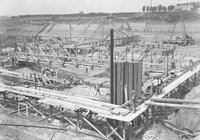 Alaplemez munkahézagának betonozása, 1938. augusztus 29.