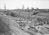 Földkiemelés a hajózózsilip helyén, 1939. június 6.