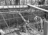 A 2x jelű betontömb betonozása, 1938. július 21.