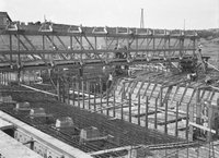 Alaplemez vasszerelése, zsaluzása és betonozása, 1938. július 25.