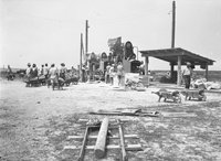 Az "A" és "B" betonkeverő gép munkában, 1938. július 26.