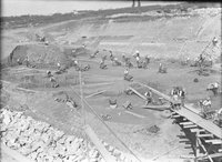 Depóniaelhordás feltöltésbe az utócsatornából, 1940. szeptember 6.