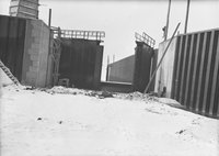 Felső kapu jobboldali szárnya félig nyitott helyzetben, 1941. január 18.