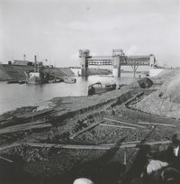 Földkiemelés a társulati szivattyútelep csatorna betorkolás burkolata részére, 1939. szeptember 18.